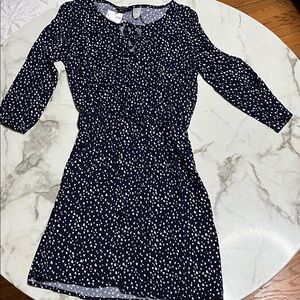 H&M Navy Blue Dress with White Dots